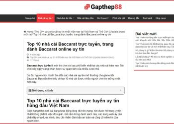 Baccarat trực tuyến Gapthep88 có đáng tin?